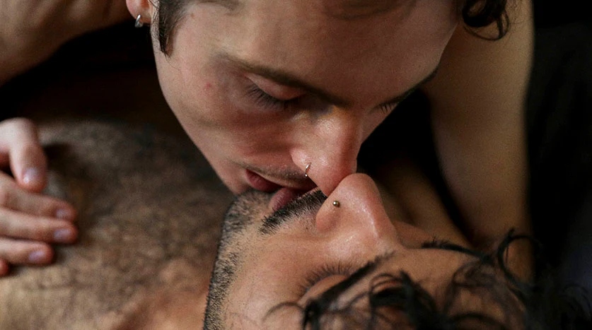 two people kissing